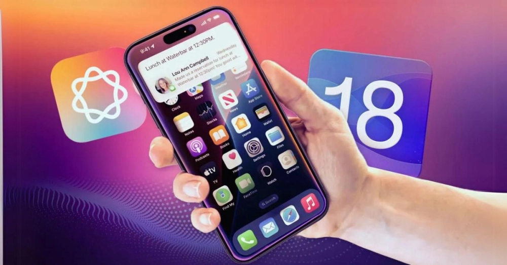 iPhone hiển thị giao diện Apple Intelligence với tính năng gợi ý thông minh.